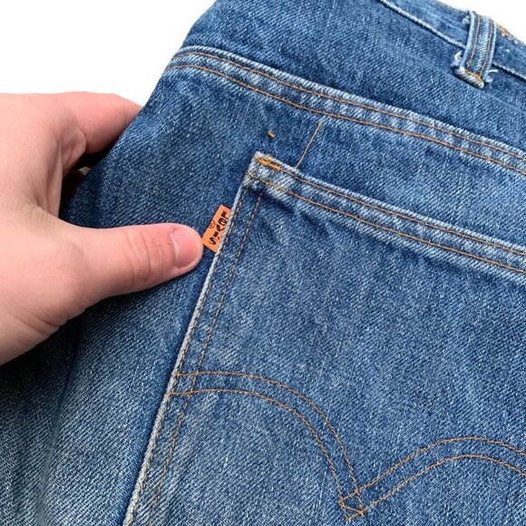 Vintage 1971 Levi's Orange Tab Talon 42 Zipper Blue - Picture 6 of 16